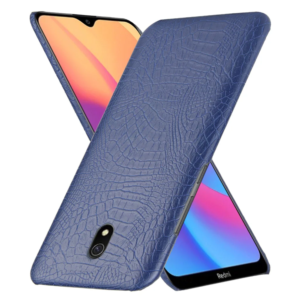 Для Xiaomi Redmi 8A 8 A чехол из искусственной кожи крокодила и ПК Жесткий Чехол для 8a