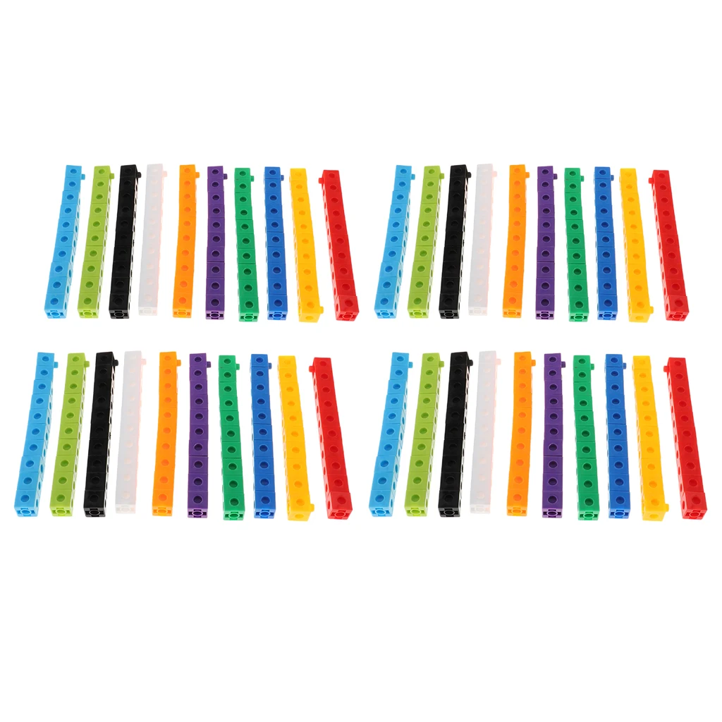 400xEarly Education Multilink Counting Cubes Snap Blocks Manipulative Math