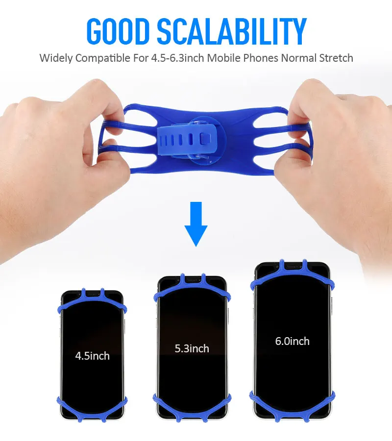 Silikon Sepeda Ponsel Pemegang Ponsel Sepeda Motor Pemegang Telepon Suporte Celular untuk IPhone Samsung Xiaomi Gsm Houder Uncut