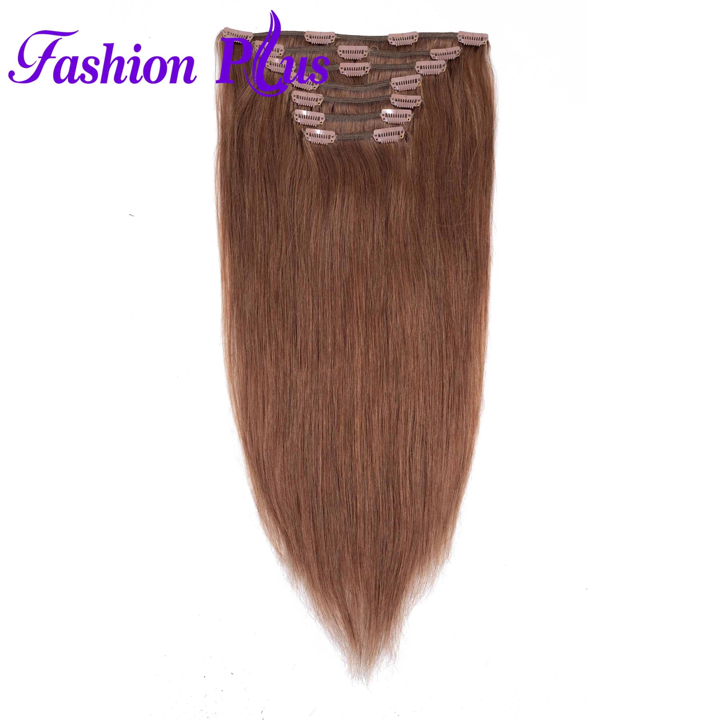 Cena Remy Human Hair dopinki na klips 18 20 cali maszyna wykonana brazylijski proste włosy klip Ins rozszerzenia 7 sztuk zestaw 120G