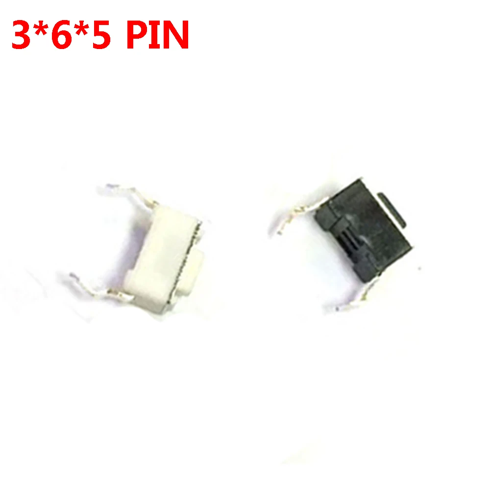 50PCS Micro Switch Black/White Push Button Instant Tact 3X6X5mm / 4.3/5/ 6/7mm DIP SMT 2Pin Key Power | Обустройство дома