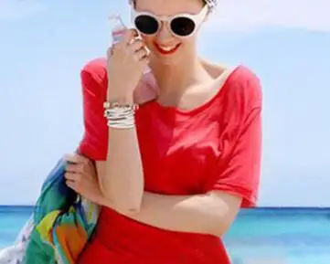 Красный Tide Летние повседневные Топы И Футболки женские хлопковые белые свободные футболки С Круглым Вырезом Стильная простая дышащая футболка с коротким рукавом - Цвет: Красный