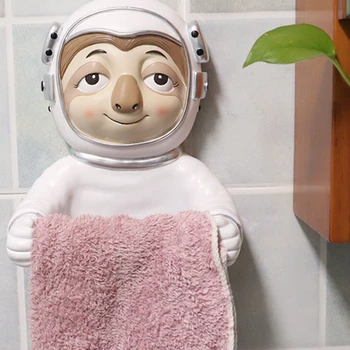

Space Tree Lazy Toilet Paper Tube Wall-mounted Bathroom Tray Paper Towel Rack Paper Towel Holder Cartoon Punch-Free Towel Hanger