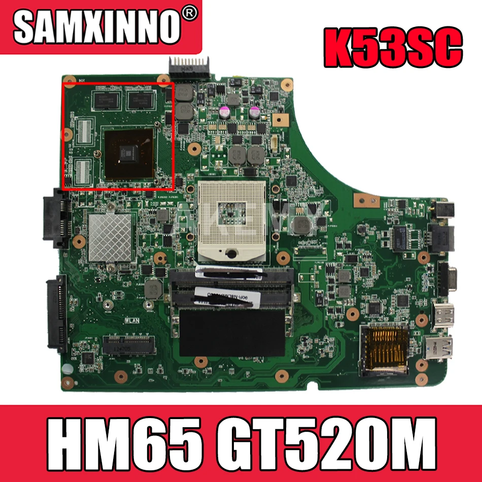 Akemy новая материнская плата для ASUS K53SC X53S K53SV K53SM K53SJ P53Sj Материнская ноутбука HM65