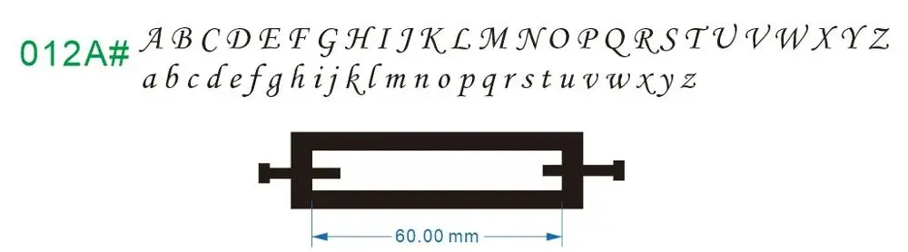 012A Кожа алфавит штамп плесень Diy пользовательский дизайн кожа горячего тиснения буквы для тиснения штампы фольги Горячие штампы персонализированные клише - Цвет: 012A