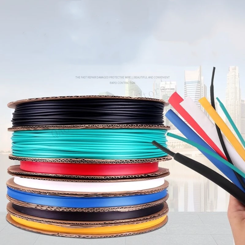 

5mm 100meter/lot 7 Colors Cable Sleeve Shrinkage Ratio 2:1 Shrink Wrap Shrink Tube Heat Shrink Tubing Tube Heat Shrink Tubing