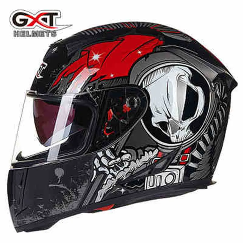 Мото шлем Capacete, Мото шлем GXT 158 Полнолицевой шлем гоночный мотоциклетный шлем с двойными линзами шлем для мотокросса/20 цветов