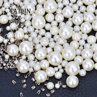 J-500/1000sets DIY Clothing Accessories Pearl Cap Tubular Leather Rivets Craft Repair No hole Pearl Pearl Knitting Lace Hat Hair 2