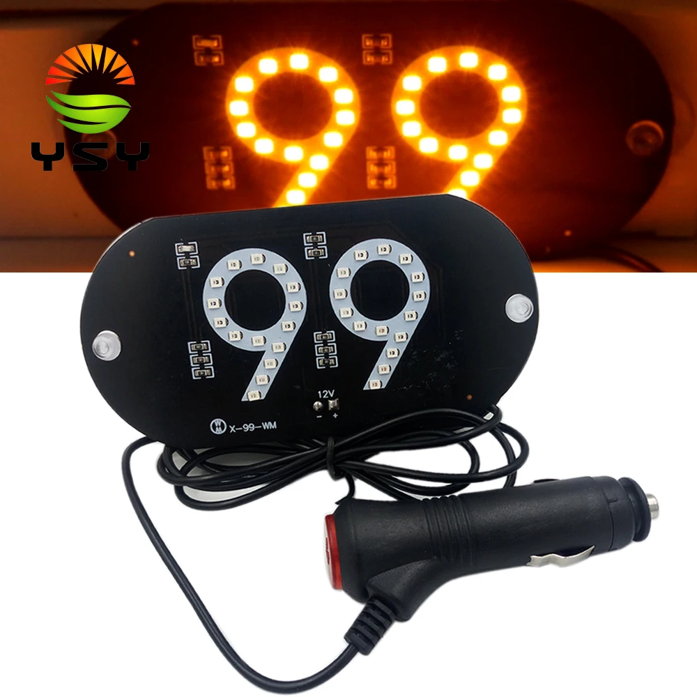 

YSY 1Pcs 99 Taxi Led Auto Bulb Car Windscreen Cab indicator Lamp Sign Yellow LED Windshield Taxi Light taxi driver accessories