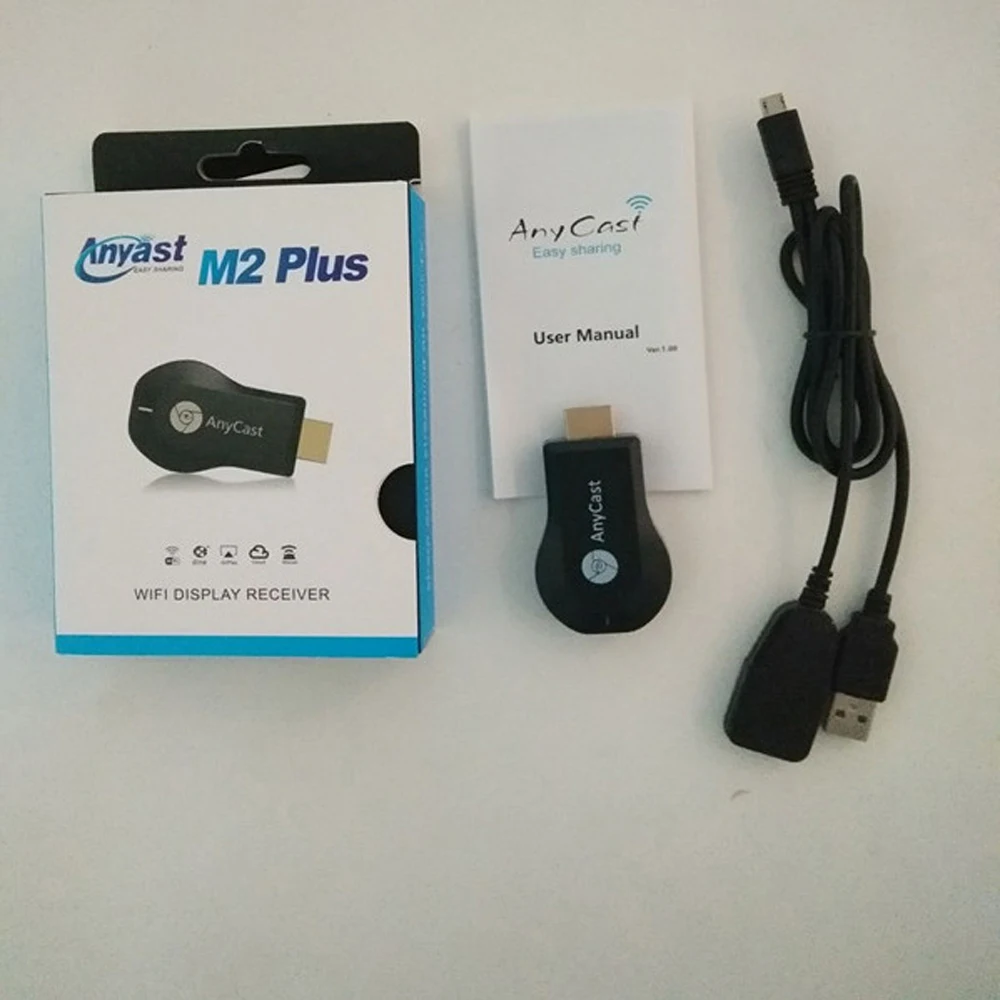 Black M2 HDMI беспроводной дисплей приемник Медиа Видео WiFi мобильный экран литой зеркальный адаптер ключ толкатель ТВ-палка Anycast - Цвет: Black