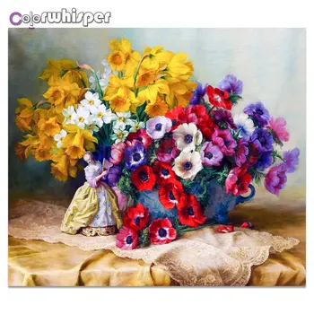 

Diamond Painting Full Square/Round Daimond Painting Flower Art set the Table Mosaic Rhinestone Embroidery Home Decor 110DP