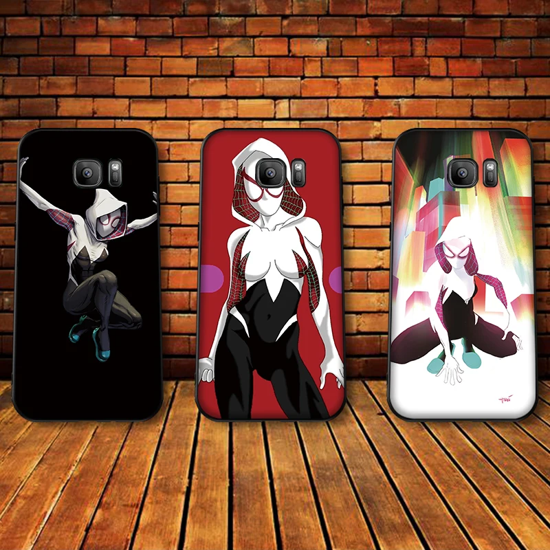 For Samsung S6 S7 Edge Phone Case Anime spider man S8 S9 S10 PLUS Soft TPU NOTE M10 20 30 CASE | Мобильные телефоны и