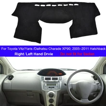 Car Dashboard Cover Dash Mat Carpet For Toyota Vitz Yaris Daihatsu Charade Hatchback XP90 2005 – 2011 LHD RHD Auto Dashmat 2010