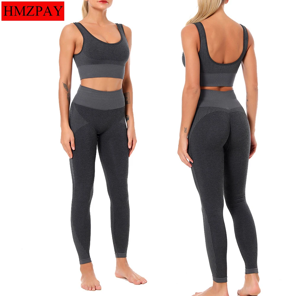 

Seamless Yoga Set Women Fitness Clothing Gym Set Female Sportswear High Waist Leggings Sports Suits Long Sleeve Workout Clothes