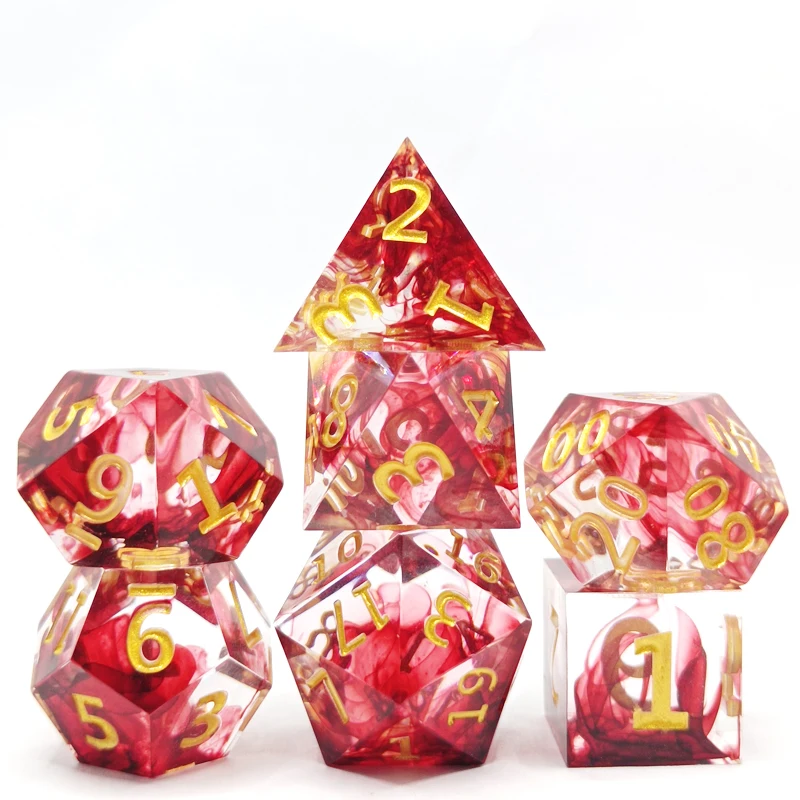 The Hottest Selling Dnd Games Resin Sharp Dice Set Dice AliExpress