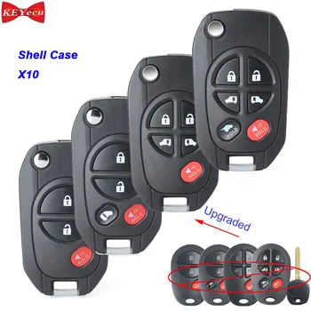 

KEYECU 10pcs for Toyota Highlander Sequoia Sienna Tacoma Upgraded Modified Remote Key Shell Case Fob for GQ43VT20T