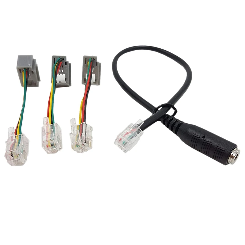 

4P4C RJ9 Cable,3.5mm Smartphone Headset to RJ9 Adapter Cable,Adapter Cable Converter for IP Phones Telephone and for