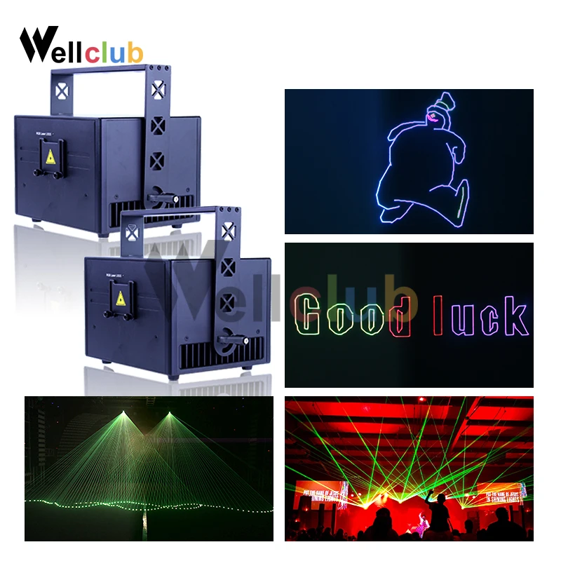 

2PCS ILDA animation rgb laser 3w dj lights dmx multi color disco laser light rgb animation laser show