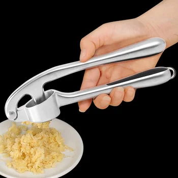 

Manual Stainless Steel Garlic Press Crusher Squeeze Tool Kitchen Garlic Presses Fruit Vegetable Cooking Tools Accessories
