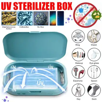 

UV Sterilizer Box Sterilizer Tray Disinfection Box For Jewelry Phone Cleaner Sanitizer Disinfector Face Mask UV Sterilization