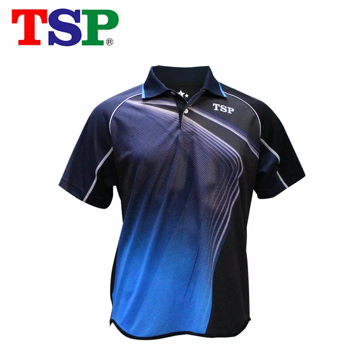 TSP футболка для настольного тенниса/футболки для мужчин/женщин Одежда для бадминтона и пинг-понга Спортивная футболка для игры в настольный теннис - Цвет: Dark Blue
