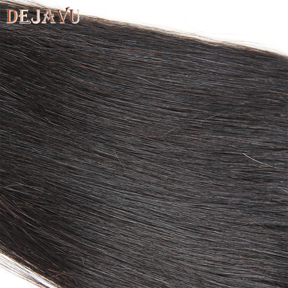 DEJAVU remy hair 7*7, прямые бразильские волосы,, человеческие волосы, натуральный цвет, предварительно выщипывающиеся волосы