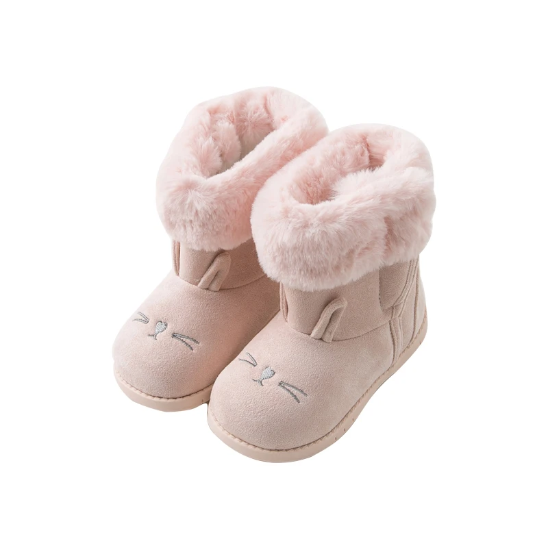 DB11593 Dave Bella/зимние ботинки для девочек; модные ботинки; однотонная Брендовая обувь - Цвет: pink