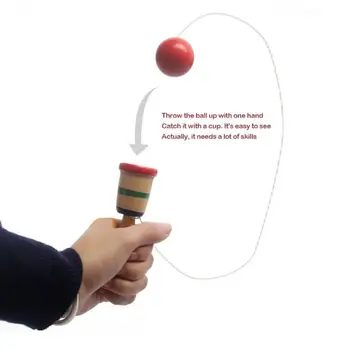 

Wooden Skill Sword Cup Ball Games Toy Kids Children Montessori Traditional Educational Outdoor Funny Toys for Children Gifts