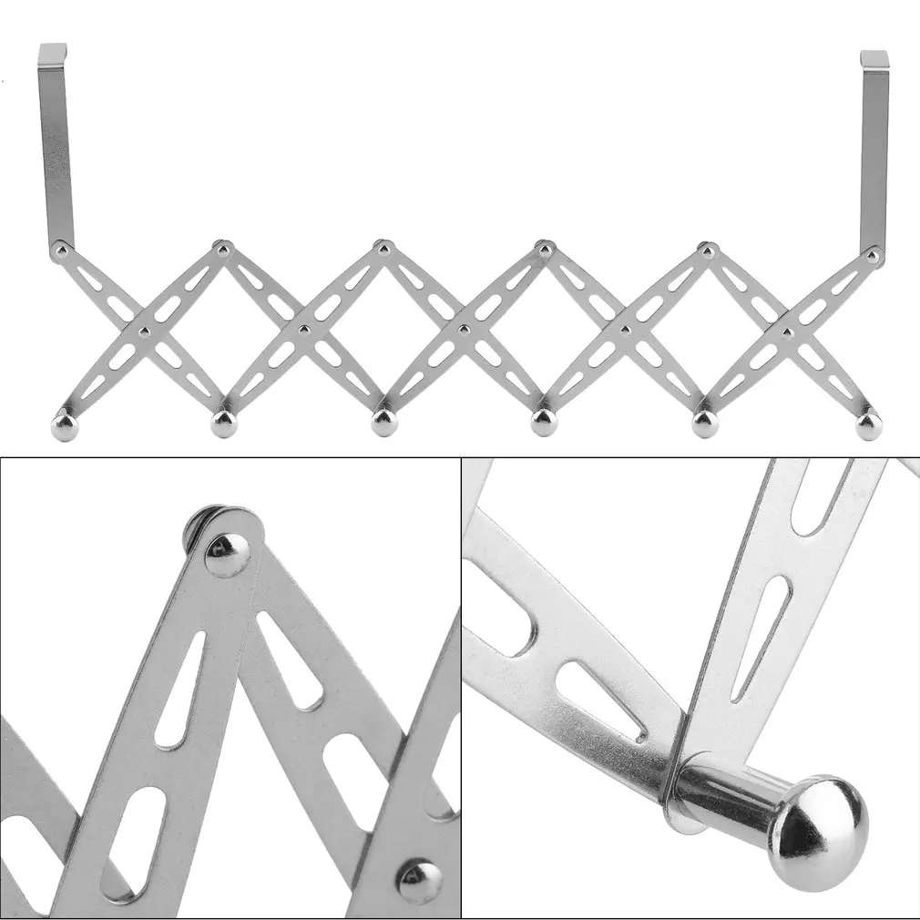 Flexible Back Door Hanger Lightweight Bathroom Hanger Rack Kitchen Organizer Hooks Portable Storage Rack Load-Bearing Hooks