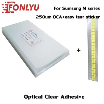 

50pc 250um OCA Optical Clear Adhesive Film Tape For Samsung Galaxy M10/M20 M205 /M30 M305/M40 M405 LCD Screen Glue Sticker