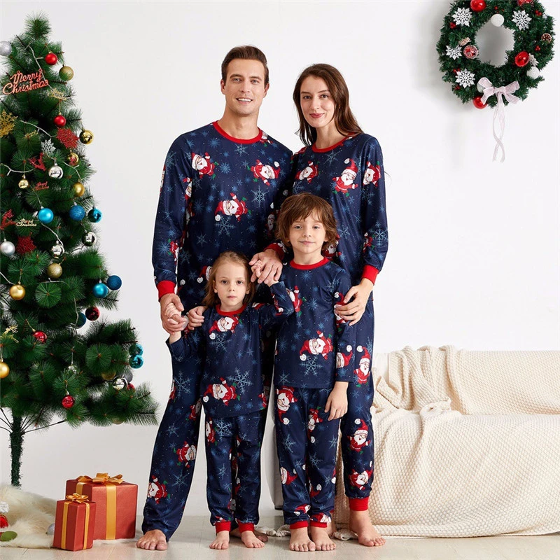 Рождественский комплект одежды «Мама и я» для всей семьи, пижамы клетчатая одежда с принтом для мамы и дочки спортивный костюм для папы и сына из 2 предметов, одежда для сна