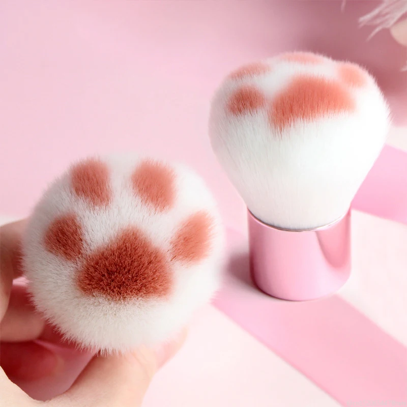 

Cat Claw Paw Makeup Brushes with PVC Box for Travel Aluminum Tube Handle Cosmetics Foundation Blush Powder Wool Fiber Brush Tool