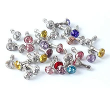 1 шт Универсальные 3,5 мм алмазные пылезащитные заглушки Аксессуары для мобильных телефонов гаджеты наушники enchufe del polvo Заглушки для iPhone 5 5S 6 6 S