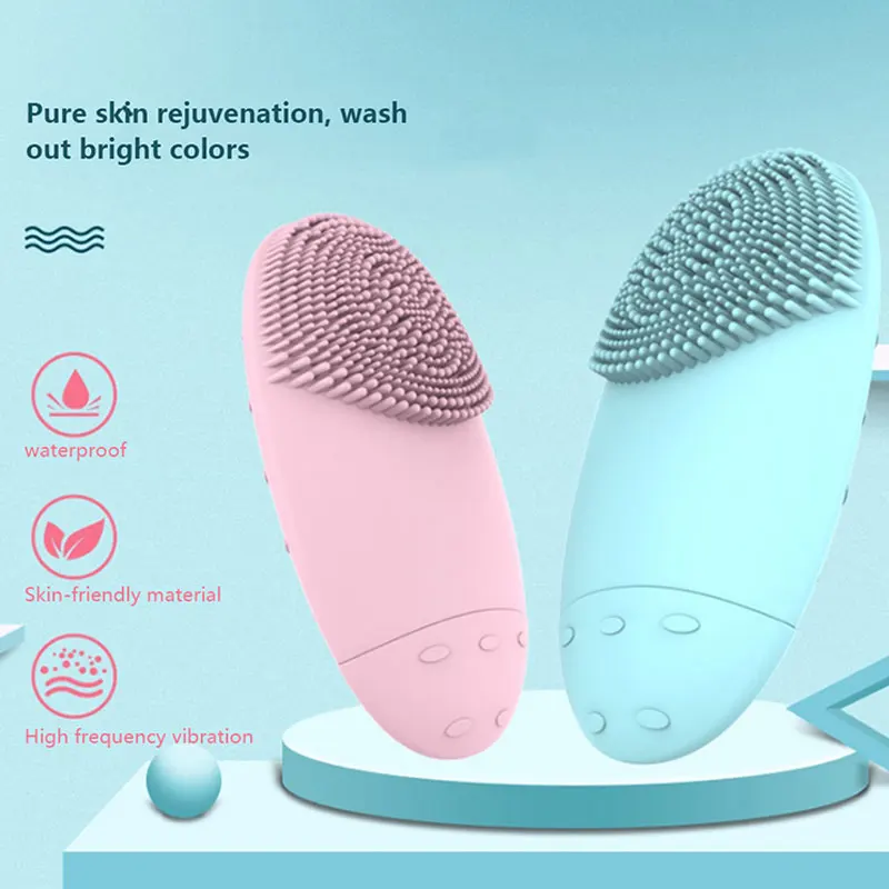 Electric Facial Cleansing Brush Lunaing Mini 2 Skin No Dead Corner Pore Dirts Cleanse Anti Aging Wrinkle Silicone Brush Foreoing