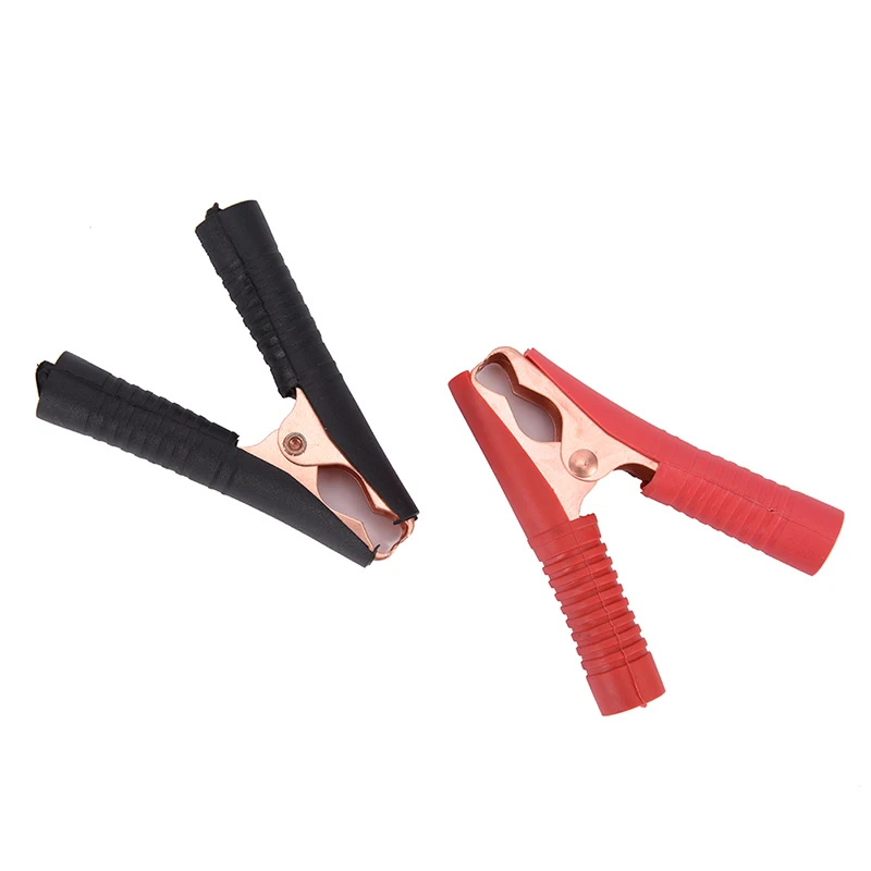 2pcs 100A Car Alligator Clips Red Black Battery Clamps Crocodile Clip 90 x 75 x 18mm