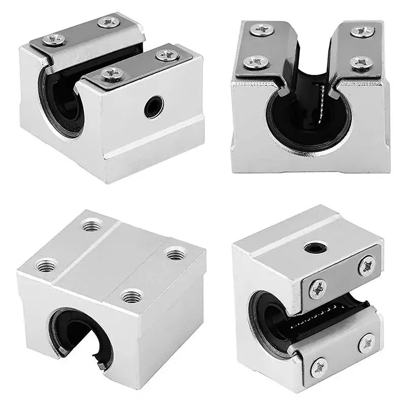 2pcs SBR16UU Open Type Linear Slider Silver Aluminum Alloy Slide Block Bearing Motion Ball Unit Guide Rail | Обустройство дома
