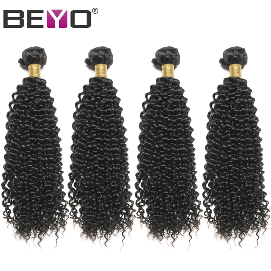 

Mongolian Afro Kinky Curly Hair Bundles 100% Human Hair Bundles 4 or 3 Bundles Deal Non Remy Hair Weave Bundles Beyo Hair