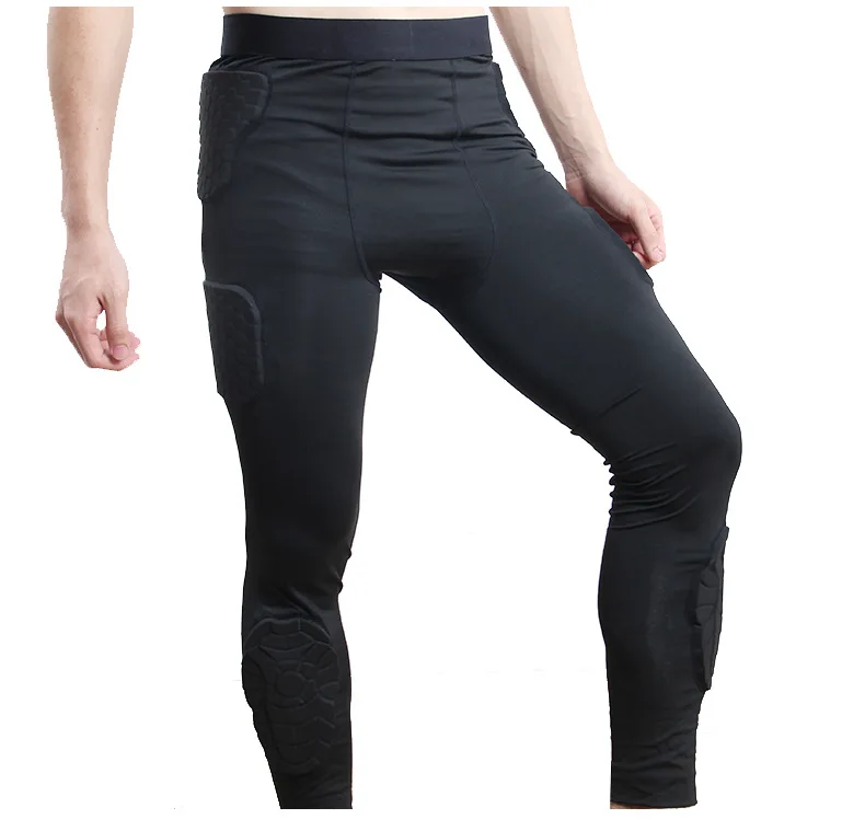 Sponge Protector Men's Rugby Soccer Goalkeeper Training Pants American Football Pads Adult Gym Fitness Knee Guard Safety Trouser