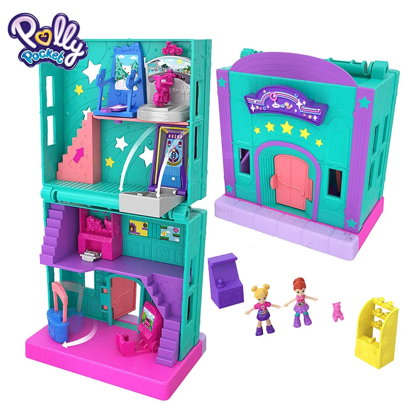 Polly Pocket Mini Polly Little Store Box девочки автомобиль игрушки Мир мини-сцена Игрушка девочка подарок Кукольный дом аксессуары Juguetes