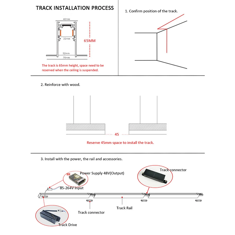 Modern Led Track Light Aluminum Ceiling Recessed Surface Mounted Suspended 0 5 1m Magnetic Rail Connector Indoor Line Track Lamp Track Lighting Aliexpress