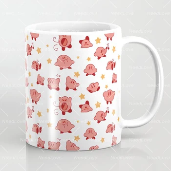 

Kirby Pattern Coffee Mug 11oz 330ml White Ceramic Classic Coffee Cup Customized Cool Design Tea Mug