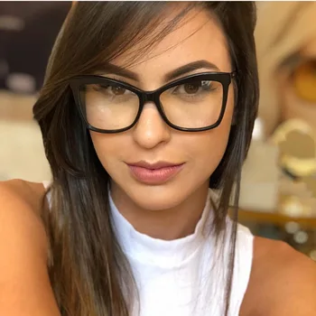 

Feishini celebrity Glasses Blocking Filter Reduces Eyewear Strain Clear Glasses Frame Women 2020