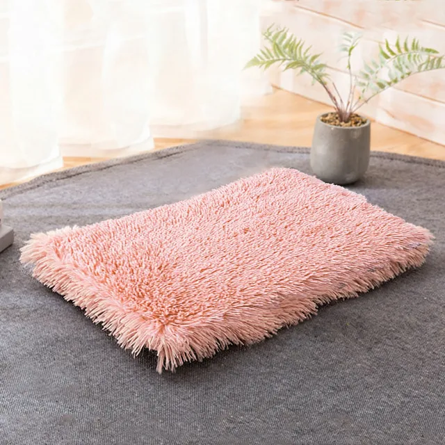 Long Plush Dog Bed Pet Mat Blanket Winter Warm Dog Cushion Sofa Puppy Cat Sleeping Bed Blanket House For Small Large Dogs Cats 4