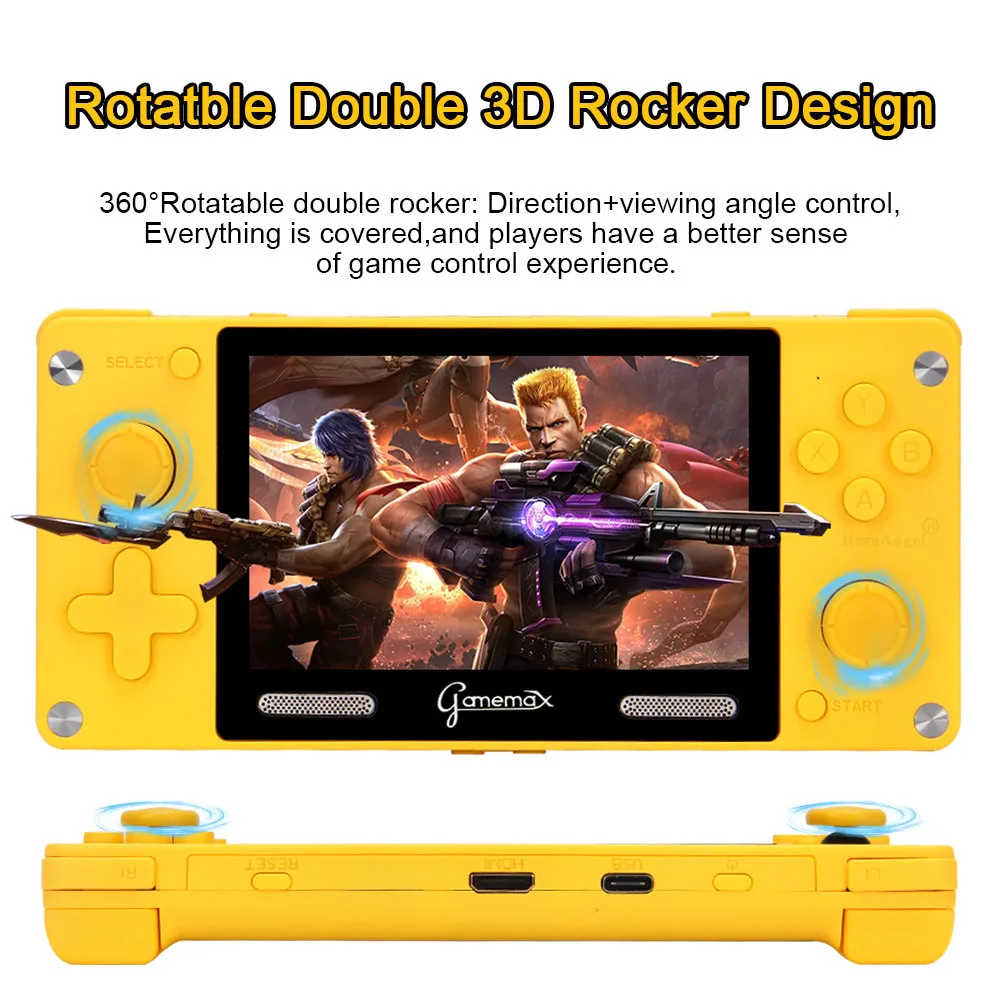 2021 A380 Retro Portable Mini Handheld joystick Console 32GB 4.0 Inch HD IPS Screen Kids Video Game Player Built-in 3600+ Games