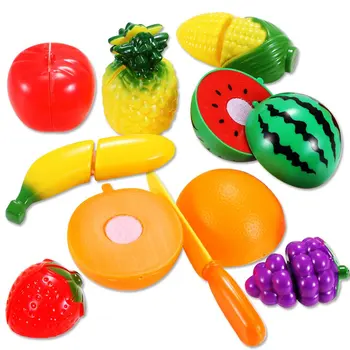 

9pcs Children Pretend Role Play Kitchen Toy Cutting Fruit Vegetables Food Toys Creative Simulate Kitchen Tableware Pretend Toy