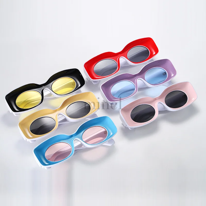 

New fashion Small Square Sunglasses Women Men 2019 Summer Stylish Brand Designer Red Blue Yellow Candy Color Eyewears UV400 NX