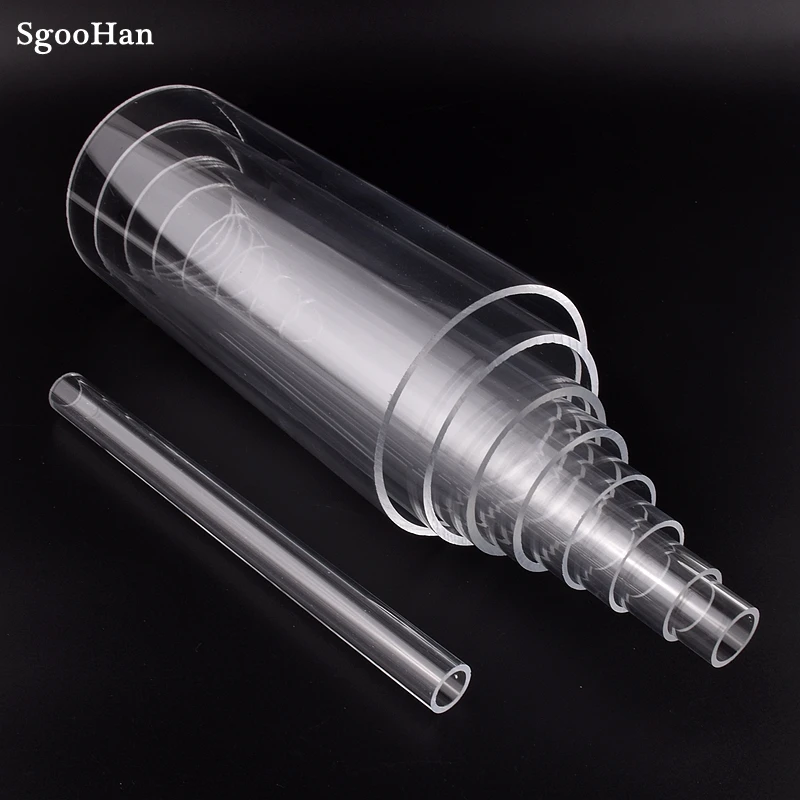 Outer Dia 16~75mm Transparent Acrylic Tube Aquarium Fish Tank Plexiglass Water Supply Pipe Garden Watering Fittings 32cm Long