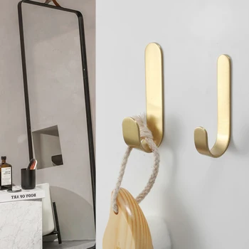 

1pc Nordic style/Solid Brass Clothes Hanger Wall Mounted Coat Hook Decorative Key Holder Hat Scarf Handbag Storage Hanger