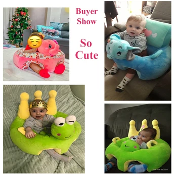 

Baby Sofa Support Seat Cover Plush Chair Learning To Sit Comfortable Toddler Nest Puff Washable without Filler Cradle Sofa Chair