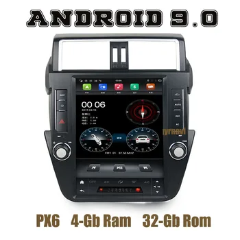 

12.1" IPS PX6 Tesla Style android 9.0 car radio gps player dsp for toyota prado 150 2014 2015 2016 2017 with wifi usb 4+32G